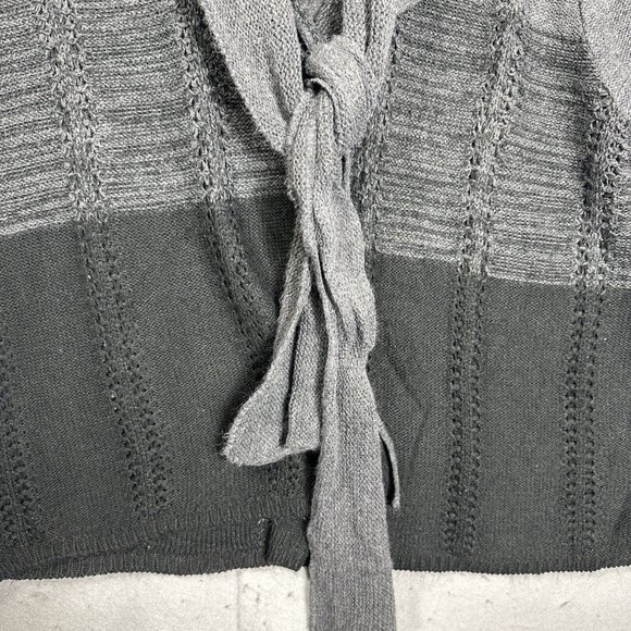 CJ Banks Shawl Collar Vest Wrap  Cardigan Plus Size 2X Gray - Picture 7 of 13